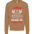 Tread Lightly Protective Dad Father's Day Mens Sweatshirt Jumper Caramel Latte