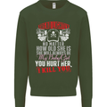 Tread Lightly Protective Dad Father's Day Mens Sweatshirt Jumper Forest Green