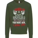 Tread Lightly Protective Dad Father's Day Mens Sweatshirt Jumper Forest Green