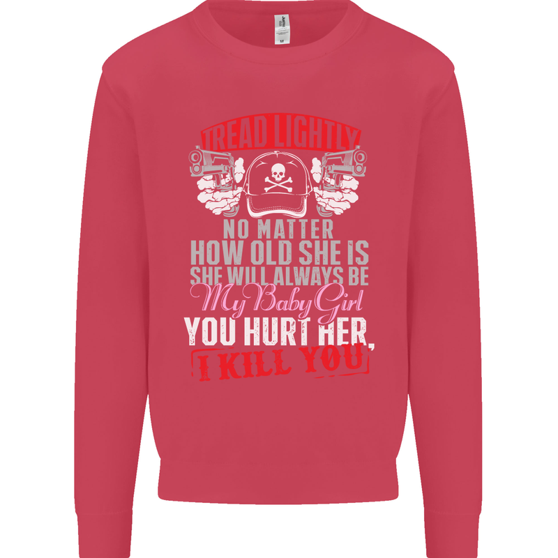 Tread Lightly Protective Dad Father's Day Mens Sweatshirt Jumper Heliconia