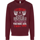 Tread Lightly Protective Dad Father's Day Mens Sweatshirt Jumper Maroon