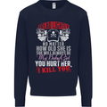Tread Lightly Protective Dad Father's Day Mens Sweatshirt Jumper Navy Blue