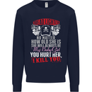 Tread Lightly Protective Dad Father's Day Mens Sweatshirt Jumper Navy Blue