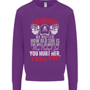 Tread Lightly Protective Dad Father's Day Mens Sweatshirt Jumper Purple