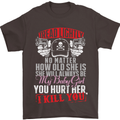 Tread Lightly Protective Dad Father's Day Mens T-Shirt Cotton Gildan Dark Chocolate