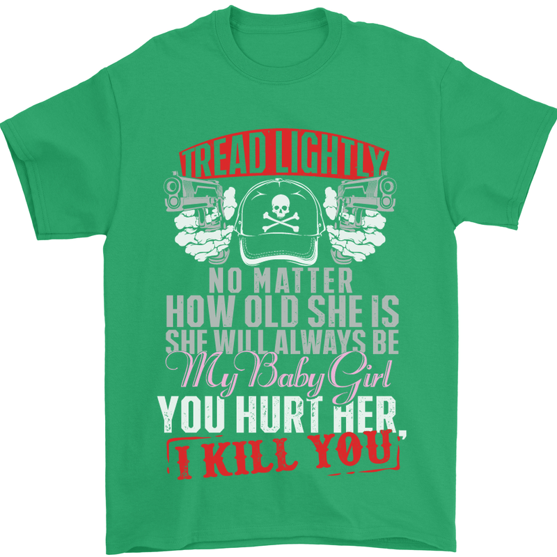 Tread Lightly Protective Dad Father's Day Mens T-Shirt Cotton Gildan Irish Green