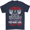 Tread Lightly Protective Dad Father's Day Mens T-Shirt Cotton Gildan Navy Blue