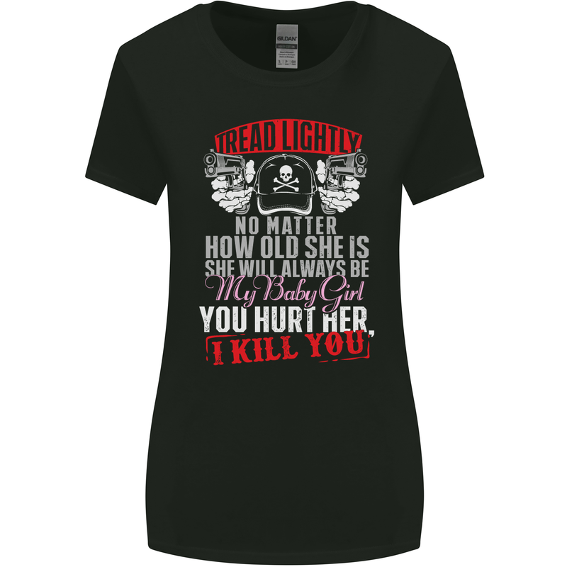 Tread Lightly Protective Dad Father's Day Womens Wider Cut T-Shirt Black