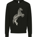 Tree Horse Ecology Equestrian Kids Sweatshirt Jumper Black