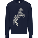 Tree Horse Ecology Equestrian Kids Sweatshirt Jumper Navy Blue