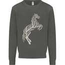 Tree Horse Ecology Equestrian Kids Sweatshirt Jumper Storm Grey
