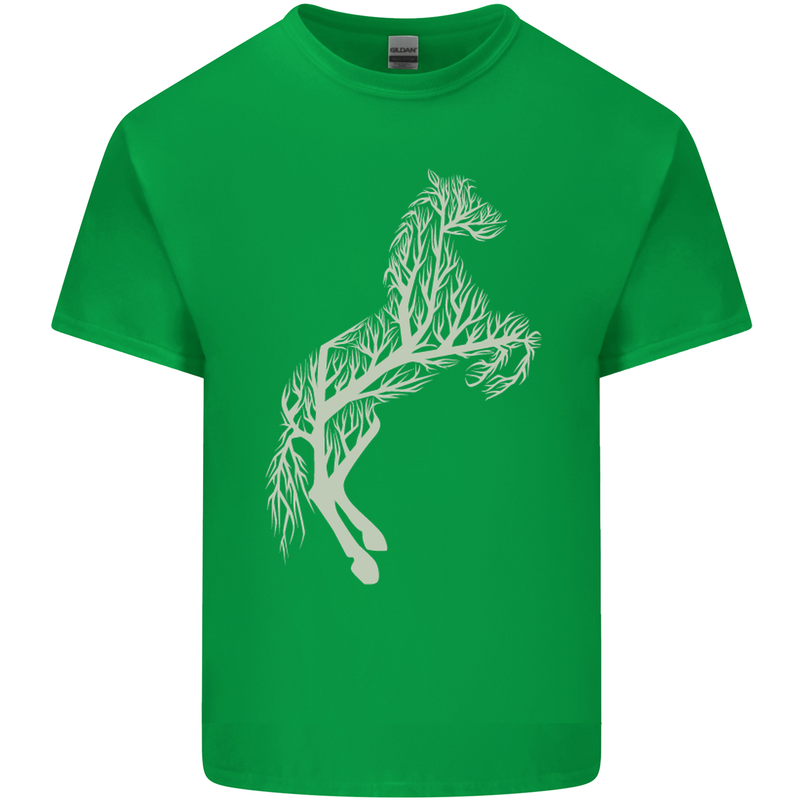 Tree Horse Ecology Equestrian Kids T-Shirt Childrens Irish Green