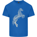 Tree Horse Ecology Equestrian Kids T-Shirt Childrens Royal Blue