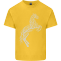 Tree Horse Ecology Equestrian Kids T-Shirt Childrens Yellow