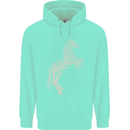Tree Horse Ecology Equestrian Mens 80% Cotton Hoodie Peppermint