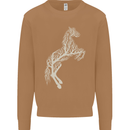 Tree Horse Ecology Equestrian Mens Sweatshirt Jumper Caramel Latte