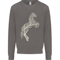 Tree Horse Ecology Equestrian Mens Sweatshirt Jumper Charcoal