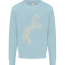 Tree Horse Ecology Equestrian Mens Sweatshirt Jumper Light Blue