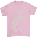 Tree Horse Ecology Equestrian Mens T-Shirt Cotton Gildan Light Pink