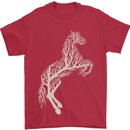 Tree Horse Ecology Equestrian Mens T-Shirt Cotton Gildan Red