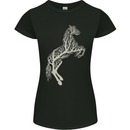 Tree Horse Ecology Equestrian Womens Petite Cut T-Shirt Black