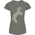 Tree Horse Ecology Equestrian Womens Petite Cut T-Shirt Charcoal