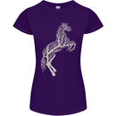 Tree Horse Ecology Equestrian Womens Petite Cut T-Shirt Purple
