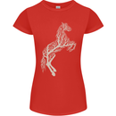 Tree Horse Ecology Equestrian Womens Petite Cut T-Shirt Red