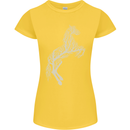 Tree Horse Ecology Equestrian Womens Petite Cut T-Shirt Yellow