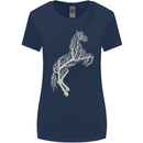Tree Horse Ecology Equestrian Womens Wider Cut T-Shirt Navy Blue