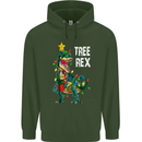 Tree Rex T-Rex Funny Christmas Dinosaur Childrens Kids Hoodie Forest Green