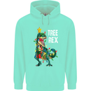 Tree Rex T-Rex Funny Christmas Dinosaur Childrens Kids Hoodie Peppermint
