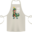 Tree Rex T-Rex Funny Christmas Dinosaur Cotton Apron 100% Organic Natural
