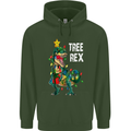 Tree Rex T-Rex Funny Christmas Dinosaur Mens 80% Cotton Hoodie Forest Green