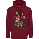 Tree Rex T-Rex Funny Christmas Dinosaur Mens 80% Cotton Hoodie Maroon