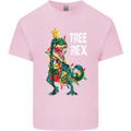 Tree Rex T-Rex Funny Christmas Dinosaur Mens Cotton T-Shirt Tee Top Light Pink