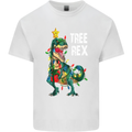 Tree Rex T-Rex Funny Christmas Dinosaur Mens Cotton T-Shirt Tee Top White