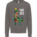 Tree Rex T-Rex Funny Christmas Dinosaur Mens Sweatshirt Jumper Charcoal