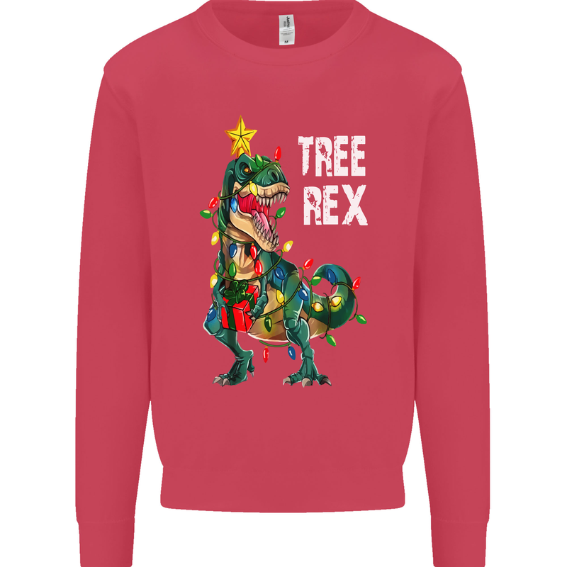 Tree Rex T-Rex Funny Christmas Dinosaur Mens Sweatshirt Jumper Heliconia