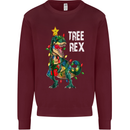 Tree Rex T-Rex Funny Christmas Dinosaur Mens Sweatshirt Jumper Maroon