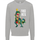 Tree Rex T-Rex Funny Christmas Dinosaur Mens Sweatshirt Jumper Sports Grey