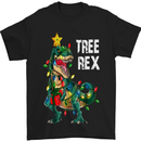 Tree Rex T-Rex Funny Christmas Dinosaur Mens T-Shirt Cotton Gildan Black