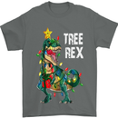 Tree Rex T-Rex Funny Christmas Dinosaur Mens T-Shirt Cotton Gildan Charcoal