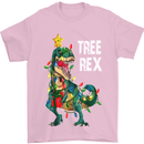 Tree Rex T-Rex Funny Christmas Dinosaur Mens T-Shirt Cotton Gildan Light Pink