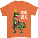 Tree Rex T-Rex Funny Christmas Dinosaur Mens T-Shirt Cotton Gildan Orange