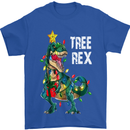 Tree Rex T-Rex Funny Christmas Dinosaur Mens T-Shirt Cotton Gildan Royal Blue
