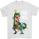 Tree Rex T-Rex Funny Christmas Dinosaur Mens T-Shirt Cotton Gildan White