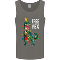 Tree Rex T-Rex Funny Christmas Dinosaur Mens Vest Tank Top Charcoal
