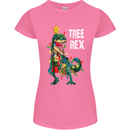 Tree Rex T-Rex Funny Christmas Dinosaur Womens Petite Cut T-Shirt Azalea