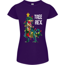Tree Rex T-Rex Funny Christmas Dinosaur Womens Petite Cut T-Shirt Purple